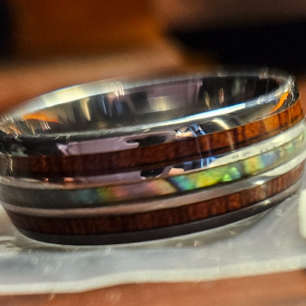 Men's Titanium rainbow ring